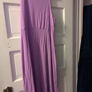 Athleta Purple One Shoulder Sheath Midi Dress